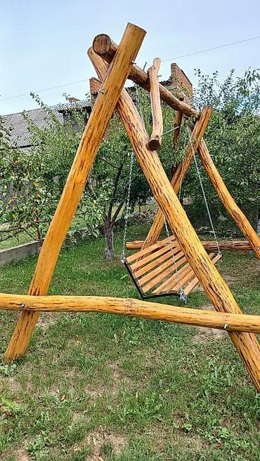 Bağ üçün taxta yelləncək – rustik dizayn - Material: tam lalafo.az -da Bağ üçün taxta yelləncək – rustik dizayn - Material: tam