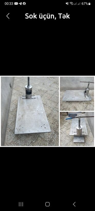 Meyvə şirəsi çıxarmaq üçün mexaniki pres - Metal konstruksiya: qalın lalafo.az -da Meyvə şirəsi çıxarmaq üçün mexaniki pres - Metal konstruksiya: qalın