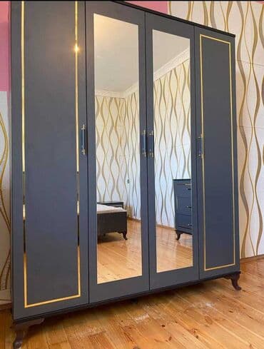 AĞA_MOBILYA: Açılan, 4 qapılı Düz dolab, Qarderob, paltar dolabı lalafo.az -da AĞA_MOBILYA: Açılan, 4 qapılı Düz dolab, Qarderob, paltar dolabı