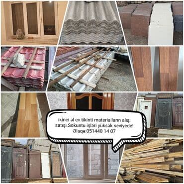 İkinci əl ev tikinti materialları – alışı və satışı, söküntü işləri lalafo.az -da İkinci əl ev tikinti materialları – alışı və satışı, söküntü işləri