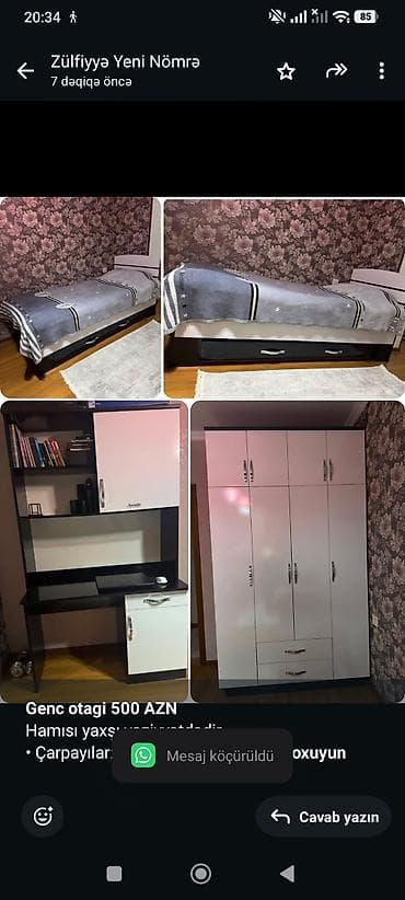 *Genc otagi 500 AZN* Hamısı yaxşı vəziyyətdədir. • Çarpayılar: 2 at lalafo.az *Genc otagi 500 AZN* Hamısı yaxşı vəziyyətdədir. • Çarpayılar: 2