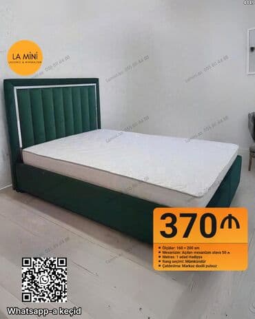 Məhsul: Yumşaq başlıqlı yataq çərçivəsi və matras - Ölçülər: 160 × lalafo.az -da Məhsul: Yumşaq başlıqlı yataq çərçivəsi və matras - Ölçülər: 160 ×