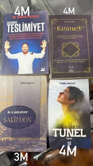 Satılır: müxtəlif janrlarda 4 kitab - Gecikmeli Teslimiyet – M. Barış lalafo.az -da Satılır: müxtəlif janrlarda 4 kitab - Gecikmeli Teslimiyet – M. Barış