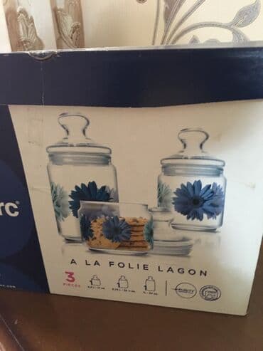 Luminarc şüşə saxlama qabları dəsti – 3 ədəd-посуда из люминарка для lalafo.az -da Luminarc şüşə saxlama qabları dəsti – 3 ədəd-посуда из люминарка для