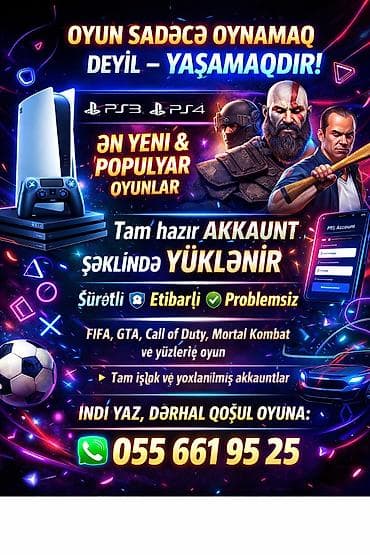 PS3 və PS4 üçün ən yeni və populyar oyunlar – tam hazır akkaunt lalafo.az -da PS3 və PS4 üçün ən yeni və populyar oyunlar – tam hazır akkaunt