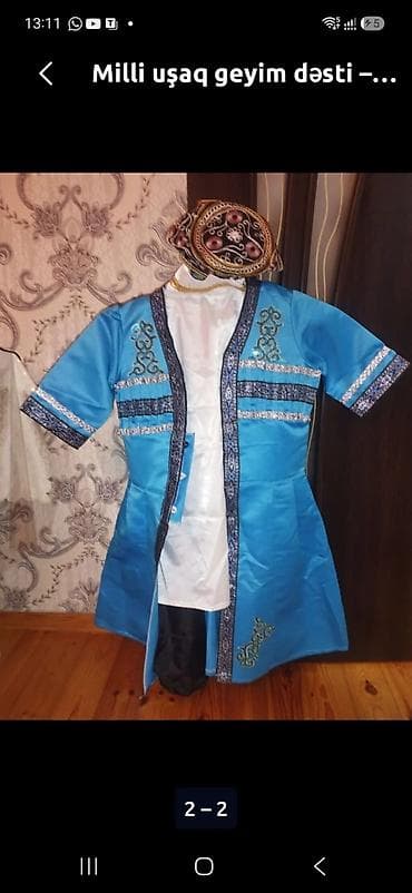 Məhsul 1: Milli uşaq geyim dəsti 2 ədəd eyni - Parlaq mavi rəngli lalafo.az -da Məhsul 1: Milli uşaq geyim dəsti 2 ədəd eyni - Parlaq mavi rəngli