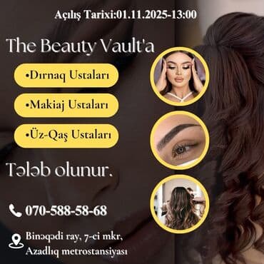 The Beauty Vault’a peşəkarlar axtarılır! İş sahələri: - Dırnaq lalafo.az -da The Beauty Vault’a peşəkarlar axtarılır! İş sahələri: - Dırnaq