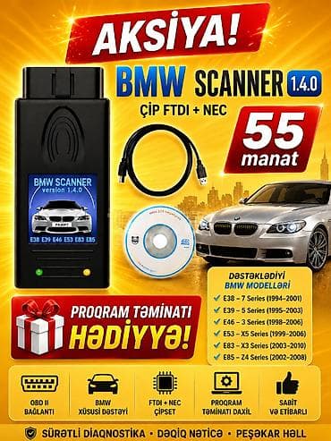 BMW 1.4.0 scanner. ✔✔✔ ŞOK QİYMƏT !!!!!!! 3, 5, 7 seriya, X3, X5 SUV и lalafo.az -da BMW 1.4.0 scanner. ✔✔✔ ŞOK QİYMƏT !!!!!!! 3, 5, 7 seriya, X3, X5 SUV и