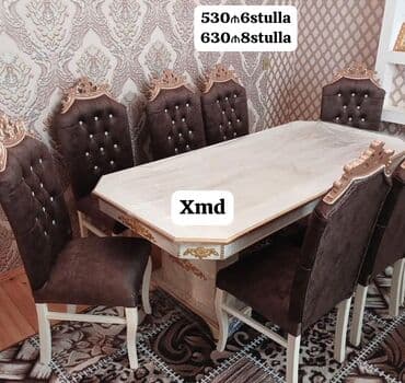 Qonaq otağı üçün, Yeni, Açılmayan, Dördbucaq masa, 6 stul lalafo.az -da Qonaq otağı üçün, Yeni, Açılmayan, Dördbucaq masa, 6 stul