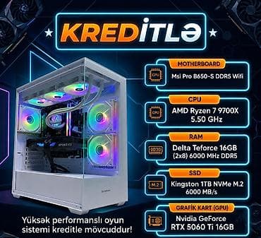 ➡️Gaming PC – | Ryzen 7 9700X 5.50 GHZ | RTX 5060 Ti 16GB | 16GB DDR5 at lalafo.az ➡️Gaming PC – | Ryzen 7 9700X 5.50 GHZ | RTX 5060 Ti 16GB | 16GB DDR5