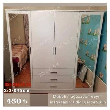 Yeni, 4 qapılı Düz dolab, Şifonyer lalafo.az -da Yeni, 4 qapılı Düz dolab, Şifonyer