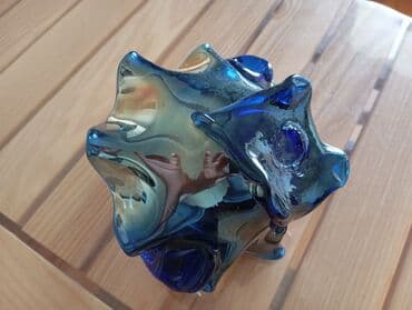 Şüşə dekorativ qablar dəsti - Mavi rəngli, əl işi kimi görünən lalafo.az -da Şüşə dekorativ qablar dəsti - Mavi rəngli, əl işi kimi görünən