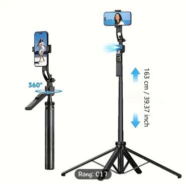 AI Face Tracking C17 – 4‑in‑1 selfi çubuğu, stabilizator və tripod lalafo.az -da AI Face Tracking C17 – 4‑in‑1 selfi çubuğu, stabilizator və tripod