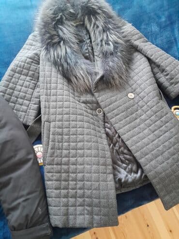 Qadın gödəkçə/palto - Rəng: boz, xırda dama naxışlı (quilted lalafo.az -da Qadın gödəkçə/palto - Rəng: boz, xırda dama naxışlı (quilted