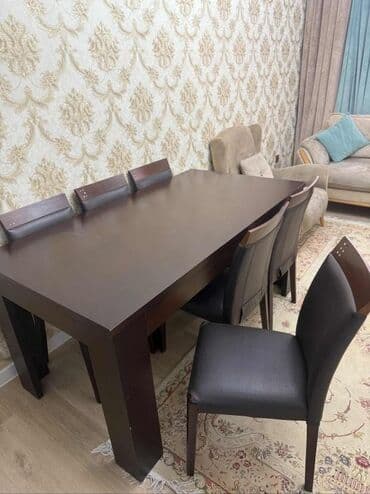 Qonaq otağı üçün, İşlənmiş, Açılan, Kvadrat masa, 6 stul lalafo.az -da Qonaq otağı üçün, İşlənmiş, Açılan, Kvadrat masa, 6 stul