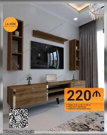 Düz TV altlığı, Polkalı, Taxtalı lalafo.az -da Düz TV altlığı, Polkalı, Taxtalı