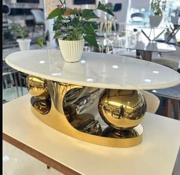 Jurnal masası, Yeni, Açılmayan, Mərmər, Oval masa lalafo.az -da Jurnal masası, Yeni, Açılmayan, Mərmər, Oval masa