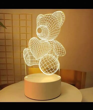 3D LED masa lampası – Ayı fiqurlu - Akiril panel üzərində ayı və ürək lalafo.az -da 3D LED masa lampası – Ayı fiqurlu - Akiril panel üzərində ayı və ürək