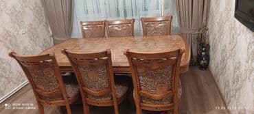 Qonaq otağı üçün, İşlənmiş, Açılan, Oval masa, 6 stul lalafo.az -da Qonaq otağı üçün, İşlənmiş, Açılan, Oval masa, 6 stul