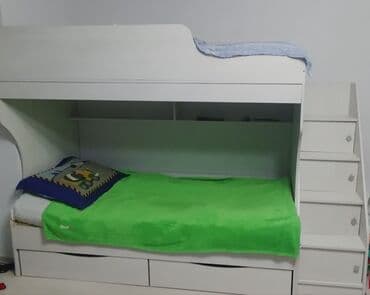 Uşaq otağı üçün iki mərtəbəli çarpayı-komplekt - Rəng: açıq ağ/boz lalafo.az -da Uşaq otağı üçün iki mərtəbəli çarpayı-komplekt - Rəng: açıq ağ/boz