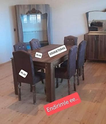Qonaq otağı üçün, Yeni, Açılmayan, Dördbucaq masa, 6 stul lalafo.az -da Qonaq otağı üçün, Yeni, Açılmayan, Dördbucaq masa, 6 stul