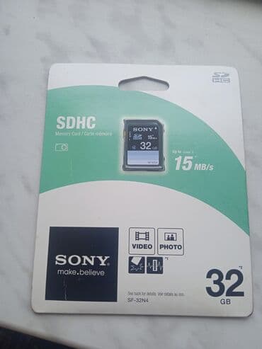 Qutusu açılmamış sony 32GB-liq yaddaş karti. Tam yenidir istifade lalafo.az -da Qutusu açılmamış sony 32GB-liq yaddaş karti. Tam yenidir istifade