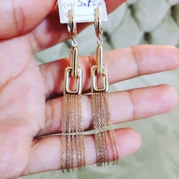 Sırğa, Sarı qızıl, 585 Əyar, 378 g lalafo.az -da Sırğa, Sarı qızıl, 585 Əyar, 378 g