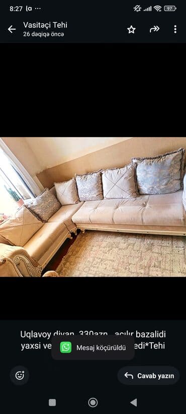 Künc divan, Açılan, Bazalı, Çatdırılma yoxdur lalafo.az -da Künc divan, Açılan, Bazalı, Çatdırılma yoxdur