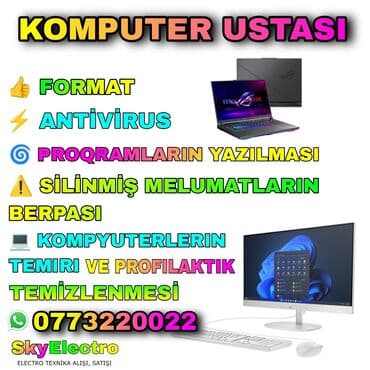 💻👍 SKYELECTRO KOMPUTER/NOUTBUK USTASI - 0773220022 whatsapp 💿 FORMAT lalafo.az -da 💻👍 SKYELECTRO KOMPUTER/NOUTBUK USTASI - 0773220022 whatsapp 💿 FORMAT