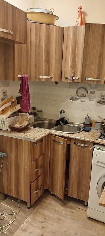 Mətbəx mebel dəsti – L formalı, ağac teksturalı (valnüt/ceviz at lalafo.az Mətbəx mebel dəsti – L formalı, ağac teksturalı (valnüt/ceviz