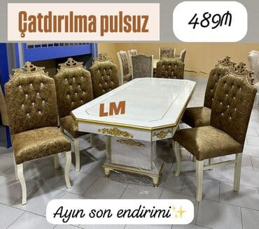 Qonaq otağı üçün, Yeni, Açılmayan, Dördbucaq masa, 6 stul lalafo.az -da Qonaq otağı üçün, Yeni, Açılmayan, Dördbucaq masa, 6 stul