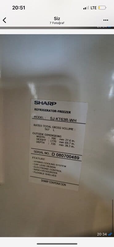 İşlənmiş 2 qapılı Sharp Soyuducu Satılır, rəng - Ağ, Təkərli lalafo.az -da İşlənmiş 2 qapılı Sharp Soyuducu Satılır, rəng - Ağ, Təkərli