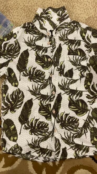 Uşaq köynəkləri və polo köynəkləri dəsti - Tropik yarpaq naxışlı lalafo.az -da Uşaq köynəkləri və polo köynəkləri dəsti - Tropik yarpaq naxışlı