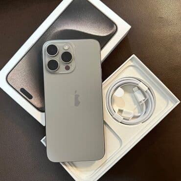 IPhone 15 Pro Max, 256 GB, Natural Titanium, Face ID lalafo.az -da IPhone 15 Pro Max, 256 GB, Natural Titanium, Face ID