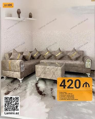 Künc divan dəsti – Lamini.az - Ölçülər: 280 × 200 sm - Mexanizm lalafo.az -da Künc divan dəsti – Lamini.az - Ölçülər: 280 × 200 sm - Mexanizm