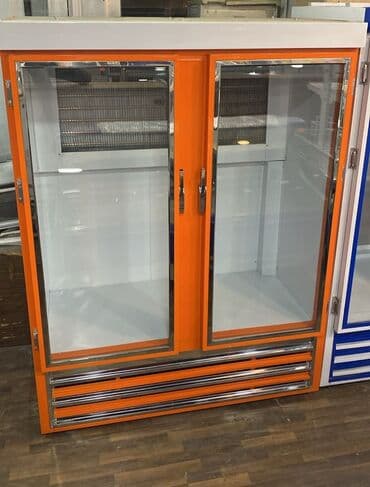 İki qapılı şüşə vitrin soyuducu - Parlaq narıncı-alüminium çərçivəli lalafo.az -da İki qapılı şüşə vitrin soyuducu - Parlaq narıncı-alüminium çərçivəli