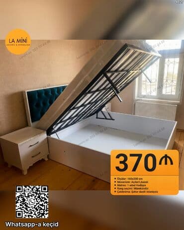 Açılan bazalı yataq dəsti - Ölçü: 160×200 sm - Mexanizm: açılan lalafo.az -da Açılan bazalı yataq dəsti - Ölçü: 160×200 sm - Mexanizm: açılan