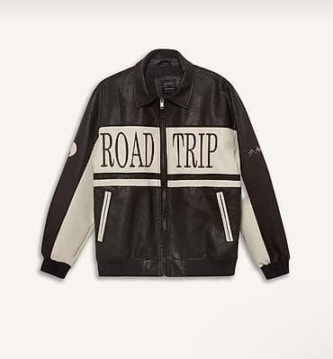 Salam, “ROAD TRIP” yazılı kişi dərisi görünümlü ceket satılır, əsl at lalafo.az Salam, “ROAD TRIP” yazılı kişi dərisi görünümlü ceket satılır, əsl