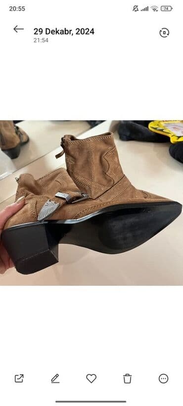 Qadın botları – Qərb/Kovboy tərzi - Rəng: tünd bej/qəhvəyi - lalafo.az -da Qadın botları – Qərb/Kovboy tərzi - Rəng: tünd bej/qəhvəyi -