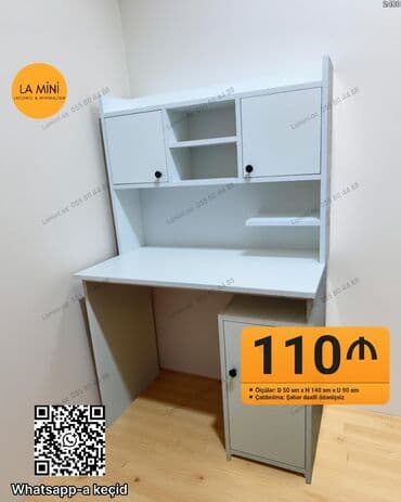 LA MiNi yazı/iş masası üst dolablı model - Rəng: ağ - Üst hissədə iki lalafo.az -da LA MiNi yazı/iş masası üst dolablı model - Rəng: ağ - Üst hissədə iki