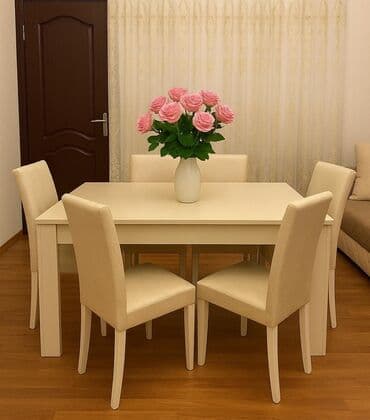 Qonaq otağı üçün, İşlənmiş, Açılmayan, Dördbucaq masa, 4 stul lalafo.az -da Qonaq otağı üçün, İşlənmiş, Açılmayan, Dördbucaq masa, 4 stul