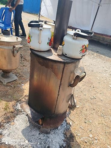 Odunla işləyən samovar/qaynadıcı soba - Silindrik metal gövdə, üst lalafo.az -da Odunla işləyən samovar/qaynadıcı soba - Silindrik metal gövdə, üst