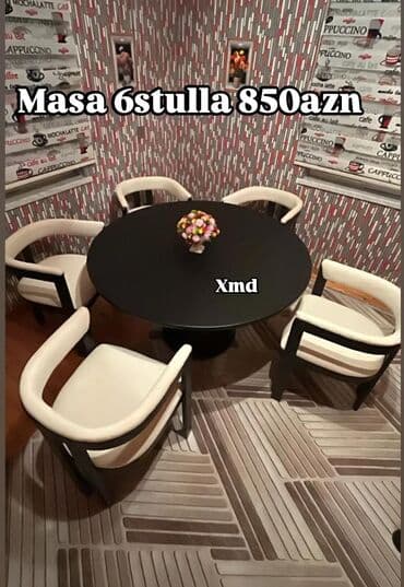 Mətbəx üçün, Yeni, Açılmayan, Yumru masa, 6 stul lalafo.az -da Mətbəx üçün, Yeni, Açılmayan, Yumru masa, 6 stul