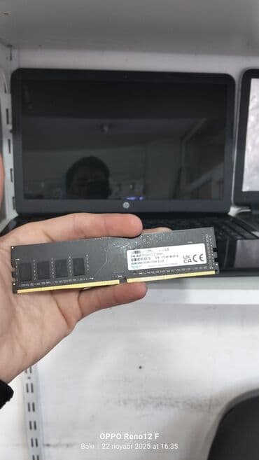Operativ yaddaş (RAM) Apacer, 8 GB, 3200 Mhz, DDR4, PC üçün, İşlənmiş lalafo.az -da Operativ yaddaş (RAM) Apacer, 8 GB, 3200 Mhz, DDR4, PC üçün, İşlənmiş