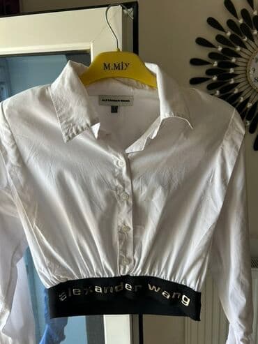 Alexander Wang qadın köynəyi - Rəng: ağ - Model: qısa (crop) kəsim lalafo.az -da Alexander Wang qadın köynəyi - Rəng: ağ - Model: qısa (crop) kəsim