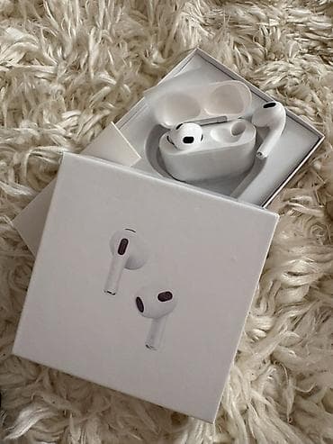 Apple AirPods (3-cü nəsil) – orijinal qablaşdırmada, şarj qutusu və at lalafo.az Apple AirPods (3-cü nəsil) – orijinal qablaşdırmada, şarj qutusu və