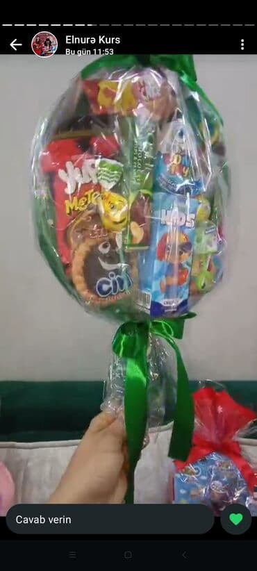 Шоколадные букеты: Şirniyyat buketi və hədiyyə bəzəyi - Uşaq və bayram tədbirləri üçün at lalafo.az — 3 Шоколадные букеты: Şirniyyat buketi və hədiyyə bəzəyi - Uşaq və bayram tədbirləri üçün — 3