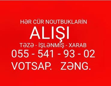 İşlənmi̇ş noutbuk aliram lalafo.az -da İşlənmi̇ş noutbuk aliram