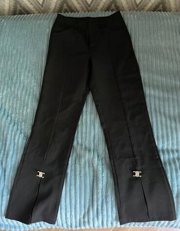 Qadın şalvar və cinslərdən ibarət dəst - Qara klassik şalvar: Düz lalafo.az -da Qadın şalvar və cinslərdən ibarət dəst - Qara klassik şalvar: Düz