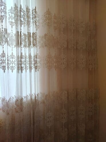 Tül pərdə – zərif naxışlı, krem-bej rəng çalarda - Material: şəffaf lalafo.az -da Tül pərdə – zərif naxışlı, krem-bej rəng çalarda - Material: şəffaf
